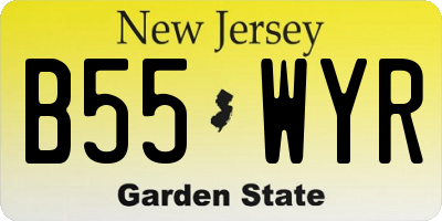 NJ license plate B55WYR