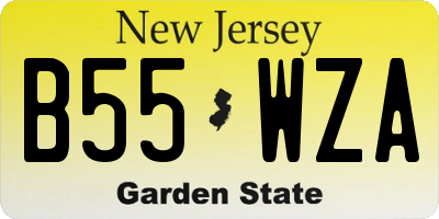 NJ license plate B55WZA