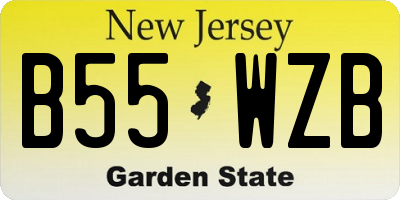 NJ license plate B55WZB