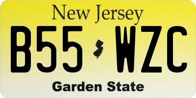 NJ license plate B55WZC