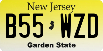 NJ license plate B55WZD