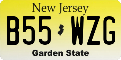 NJ license plate B55WZG