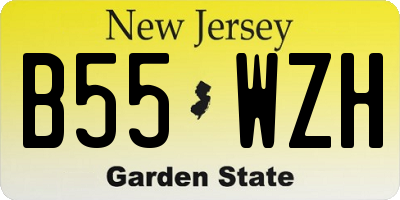 NJ license plate B55WZH