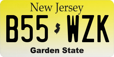 NJ license plate B55WZK