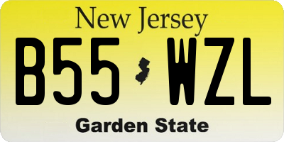 NJ license plate B55WZL