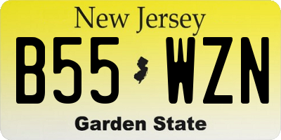 NJ license plate B55WZN