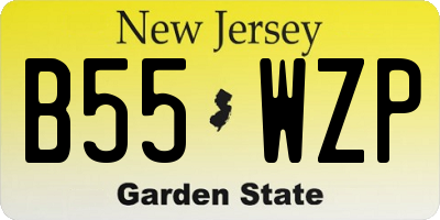 NJ license plate B55WZP
