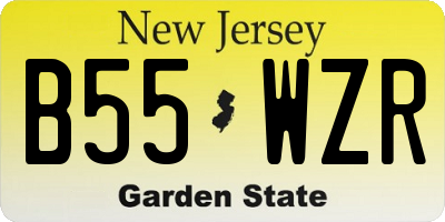 NJ license plate B55WZR