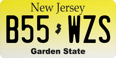 NJ license plate B55WZS