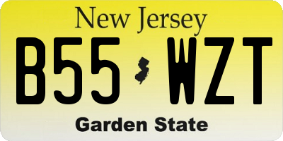 NJ license plate B55WZT