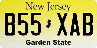 NJ license plate B55XAB