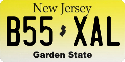 NJ license plate B55XAL