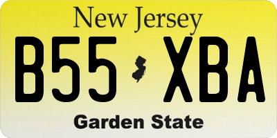 NJ license plate B55XBA