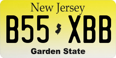 NJ license plate B55XBB