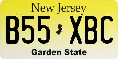 NJ license plate B55XBC
