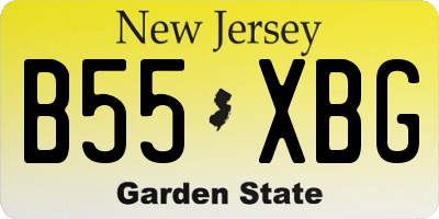 NJ license plate B55XBG