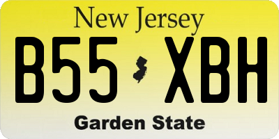 NJ license plate B55XBH