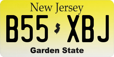 NJ license plate B55XBJ