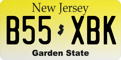 NJ license plate B55XBK