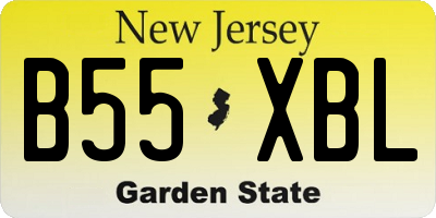 NJ license plate B55XBL