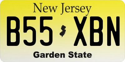 NJ license plate B55XBN