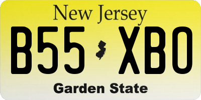 NJ license plate B55XBO