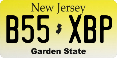 NJ license plate B55XBP