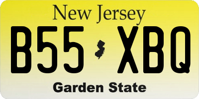 NJ license plate B55XBQ