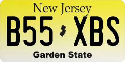 NJ license plate B55XBS