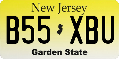 NJ license plate B55XBU