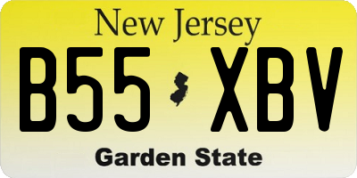 NJ license plate B55XBV