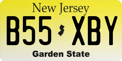 NJ license plate B55XBY