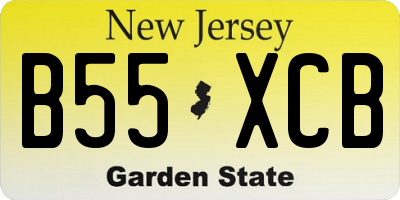 NJ license plate B55XCB