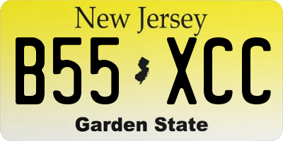 NJ license plate B55XCC