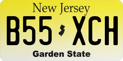 NJ license plate B55XCH