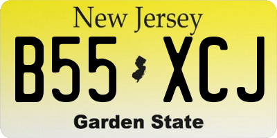 NJ license plate B55XCJ