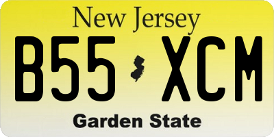 NJ license plate B55XCM