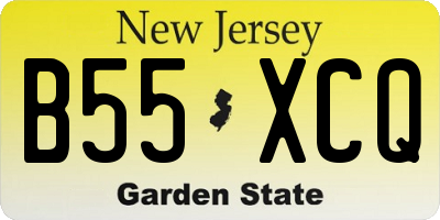 NJ license plate B55XCQ