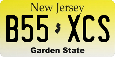 NJ license plate B55XCS