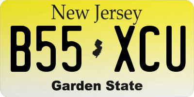 NJ license plate B55XCU