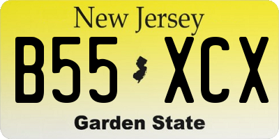 NJ license plate B55XCX