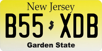 NJ license plate B55XDB