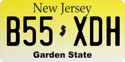 NJ license plate B55XDH