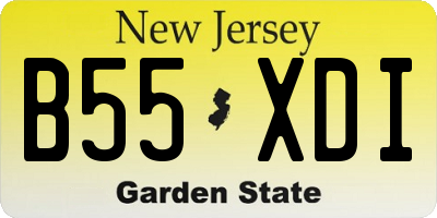 NJ license plate B55XDI
