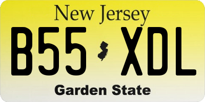 NJ license plate B55XDL