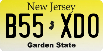 NJ license plate B55XDO