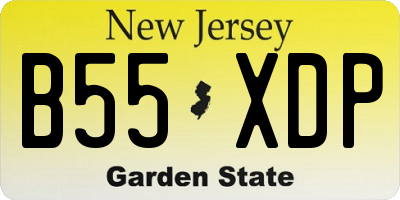 NJ license plate B55XDP