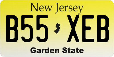 NJ license plate B55XEB