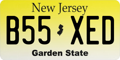 NJ license plate B55XED