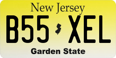 NJ license plate B55XEL